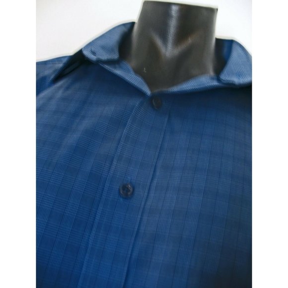 Kirkland Shirt Jacket Kirkland Men's Dress Shirt  Long Sleeve Traditional  Fit Solid Blue Cotton | Variety Sizes Kirkland Socks